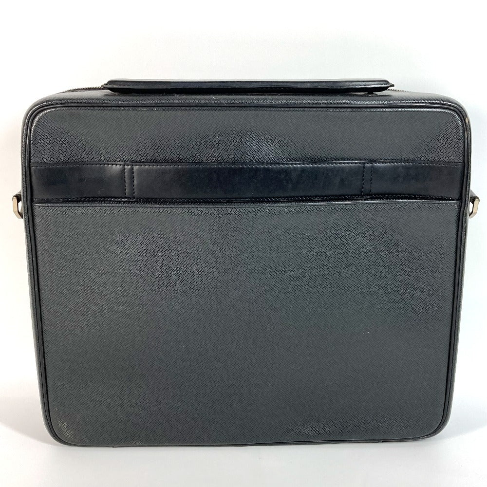 LOUIS VUITTON Handbag M30832 Taiga Leather black Taiga Porto Ordinatur Odessa Computer Case Women Used Authentic