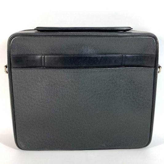 LOUIS VUITTON Handbag M30832 Taiga Leather black Taiga Porto Ordinatur Odessa Computer Case Women Used Authentic