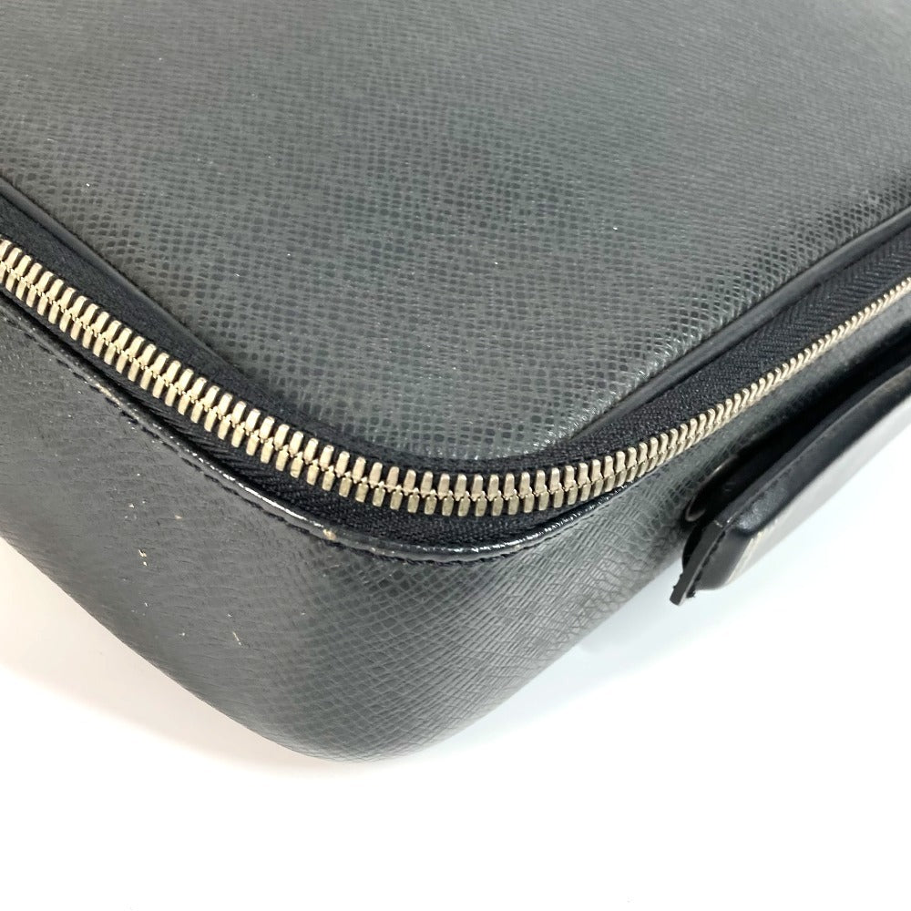 LOUIS VUITTON Handbag M30832 Taiga Leather black Taiga Porto Ordinatur Odessa Computer Case Women Used Authentic