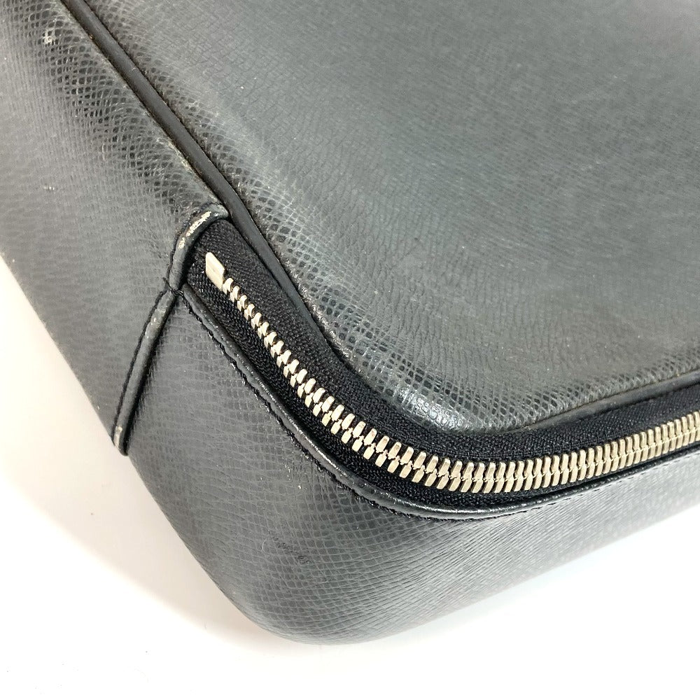 LOUIS VUITTON Handbag M30832 Taiga Leather black Taiga Porto Ordinatur Odessa Computer Case Women Used Authentic