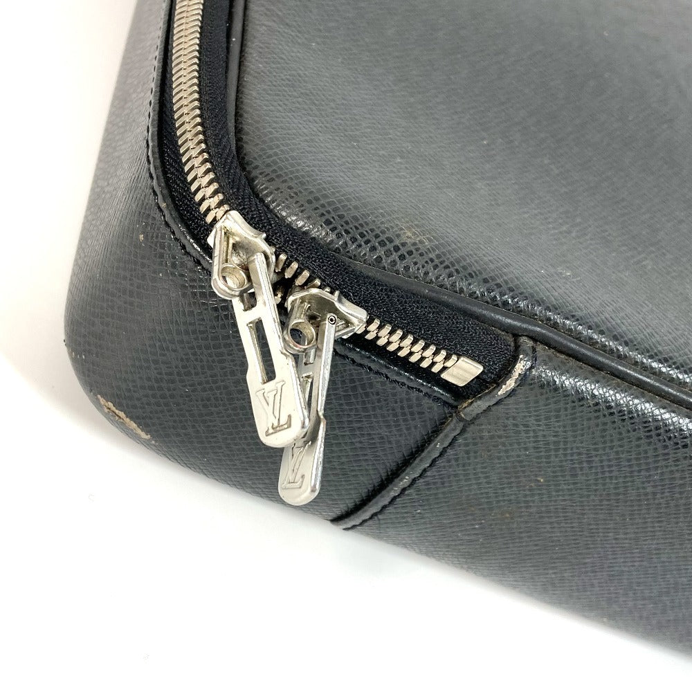 LOUIS VUITTON Handbag M30832 Taiga Leather black Taiga Porto Ordinatur Odessa Computer Case Women Used Authentic
