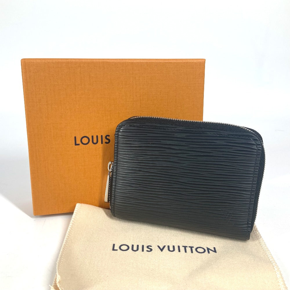 LOUIS VUITTON Coin case M60152 Epi Leather black Epi Zippy Coin Perth mens Used Authentic