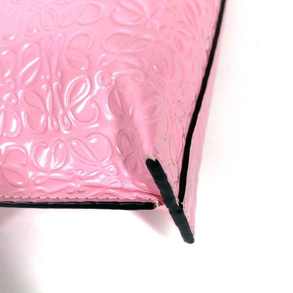 LOEWE Clutch bag leather pink T pouch anagram logo