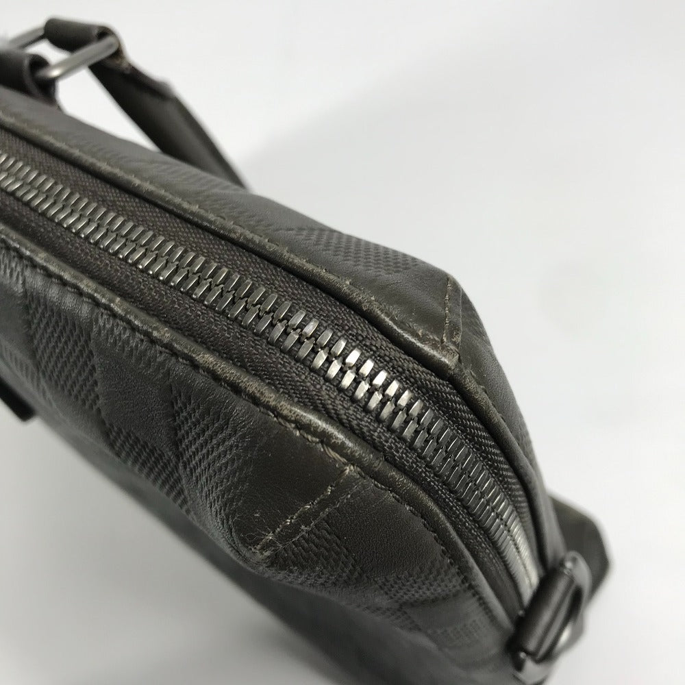 LOUIS VUITTON Business bag N41327 Damier Anfini Leather gray Damier Anfini Porto de Cumanjour PDJ