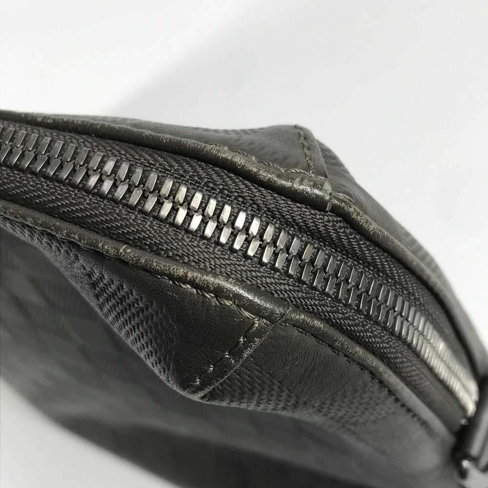 LOUIS VUITTON Business bag N41327 Damier Anfini Leather gray Damier Anfini Porto de Cumanjour PDJ