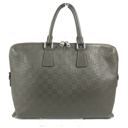 LOUIS VUITTON Business bag N41327 Damier Anfini Leather gray Damier Anfini Porto de Cumanjour PDJ
