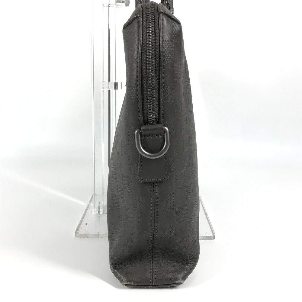 LOUIS VUITTON Business bag N41327 Damier Anfini Leather gray Damier Anfini Porto de Cumanjour PDJ