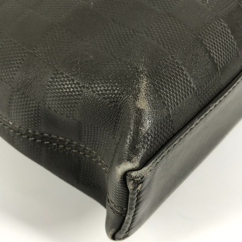 LOUIS VUITTON Business bag N41327 Damier Anfini Leather gray Damier Anfini Porto de Cumanjour PDJ