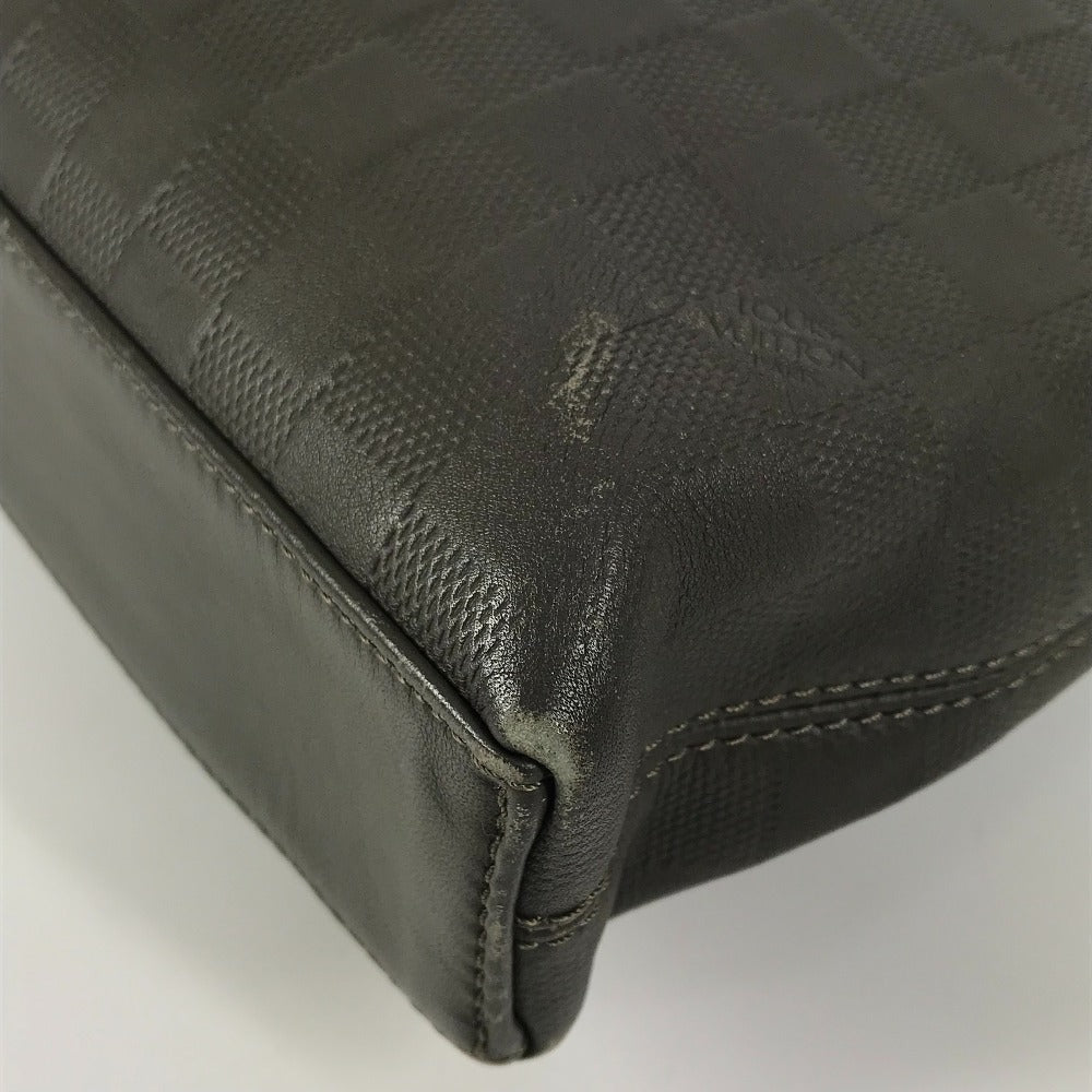 LOUIS VUITTON Business bag N41327 Damier Anfini Leather gray Damier Anfini Porto de Cumanjour PDJ