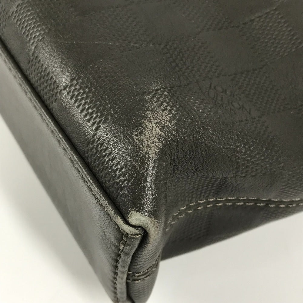 LOUIS VUITTON Business bag N41327 Damier Anfini Leather gray Damier Anfini Porto de Cumanjour PDJ