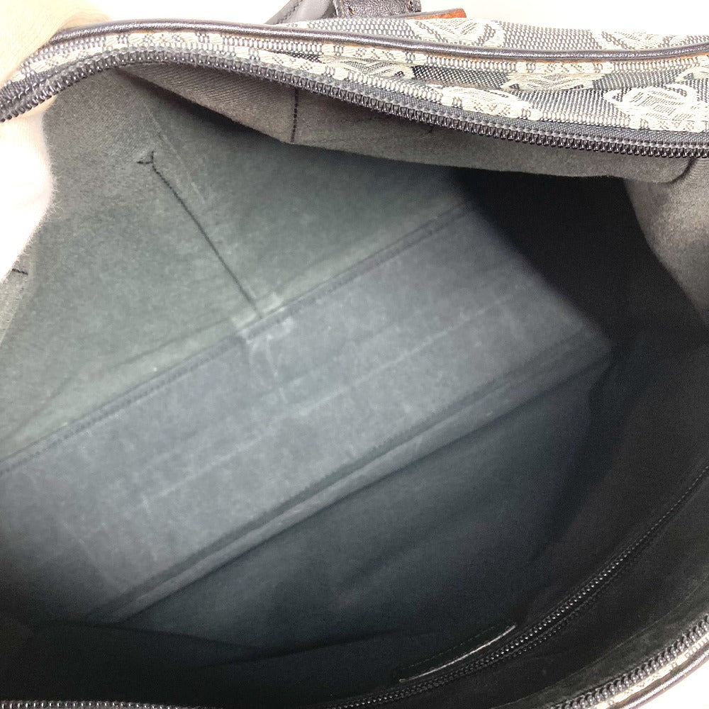 LOEWE Business bag Leather / canvas black Anagram total logo