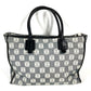 LOEWE Business bag Leather / canvas black Anagram total logo