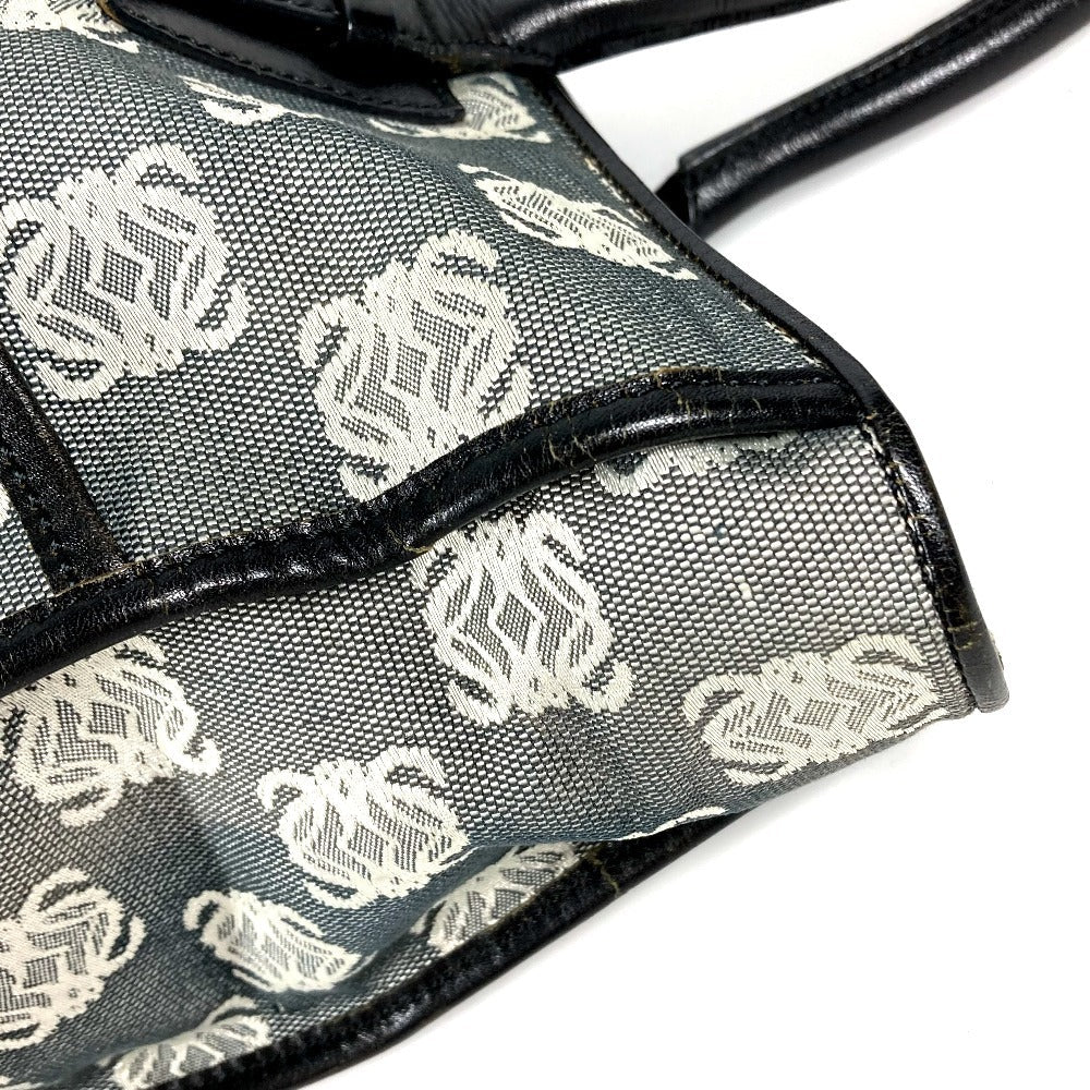 LOEWE Business bag Leather / canvas black Anagram total logo