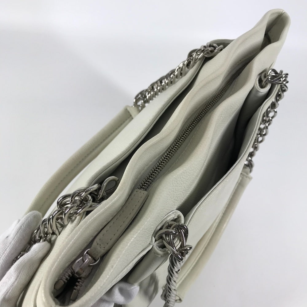 CHANEL Shoulder Bag Soft caviar skin white CC COCO Mark