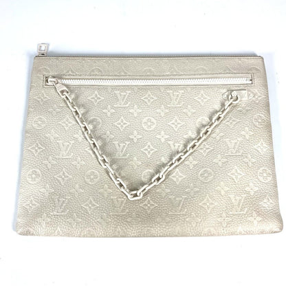 LOUIS VUITTON Clutch bag M67462 Taurillon Clemence Leather white Taurillon Clemence Monogram Pochette A4