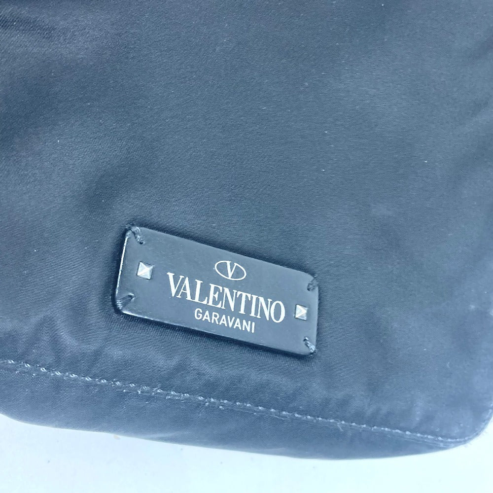 VALENTINO Shoulder Bag Nylon black logo studs
