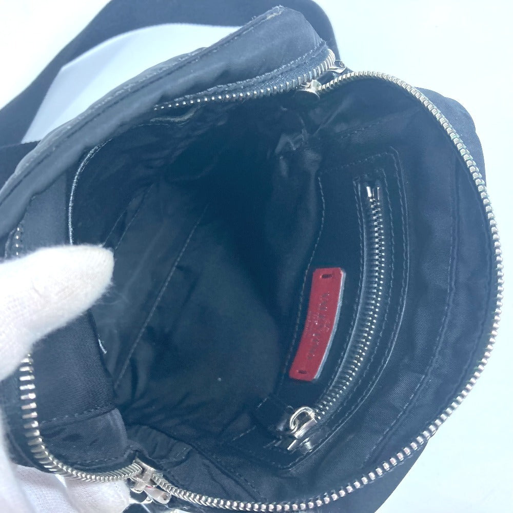 VALENTINO Shoulder Bag Nylon black logo studs