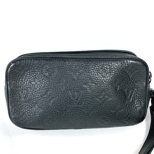 LOUIS VUITTON Clutch bag M55703 Taurillon Clemence Leather black Monogram Taurillon Clemence Chain Pochette Volga