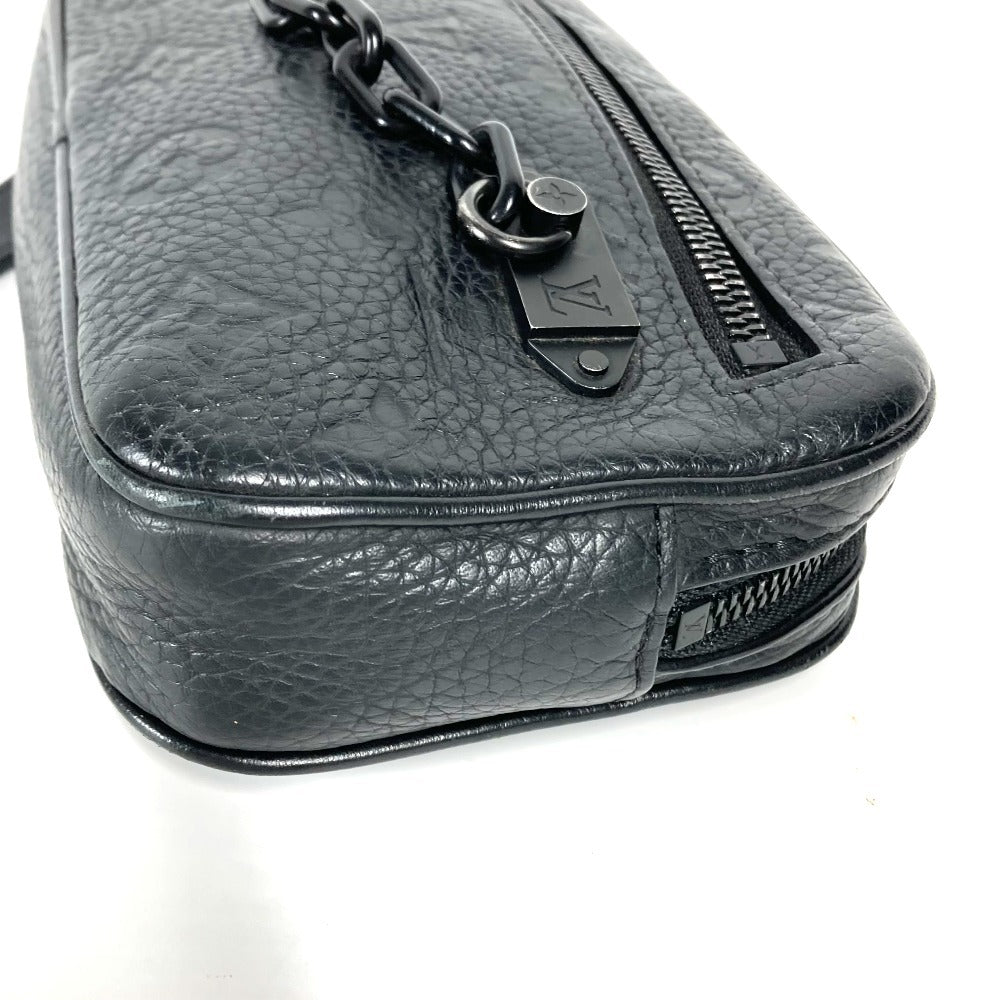 LOUIS VUITTON Clutch bag M55703 Taurillon Clemence Leather black Monogram Taurillon Clemence Chain Pochette Volga