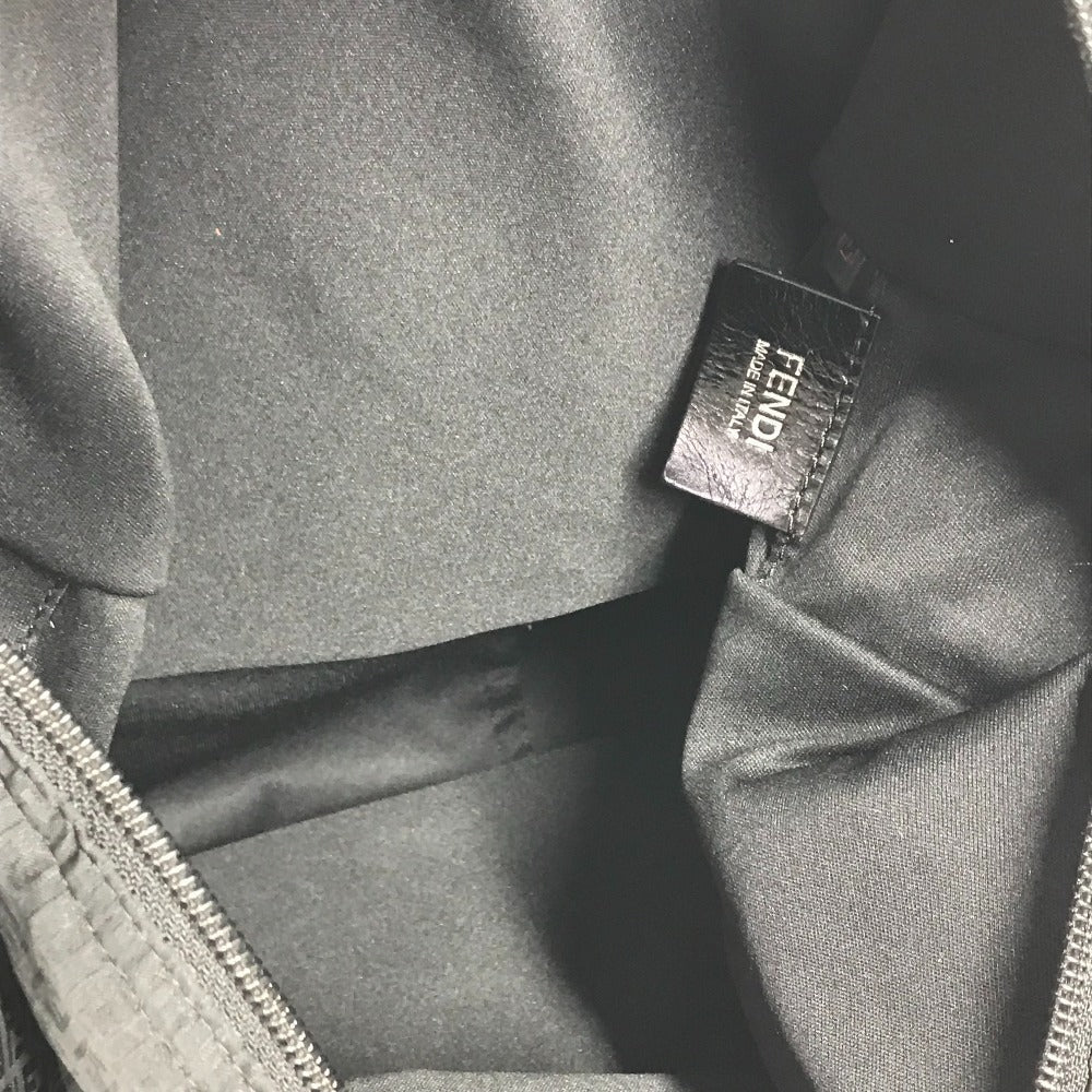 FENDI Shoulder Bag 7VA148 Leather / nylon black Zucca logo