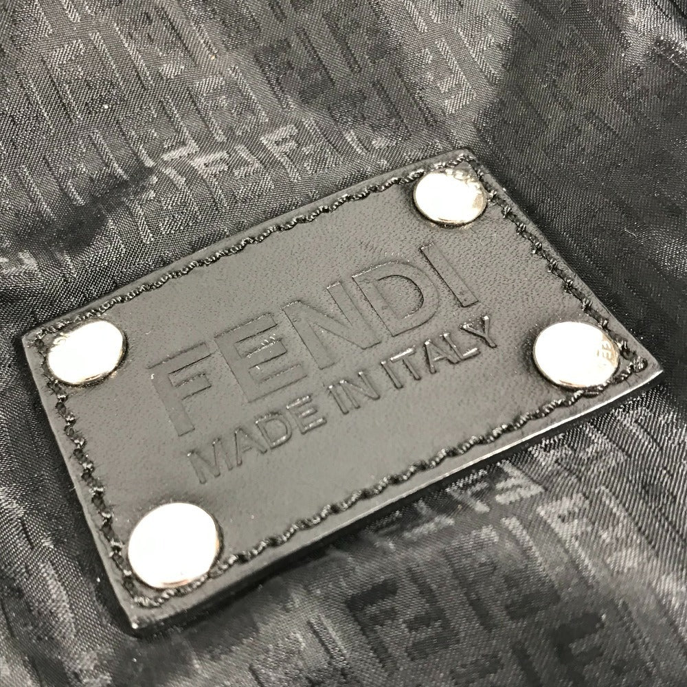 FENDI Shoulder Bag 7VA148 Leather / nylon black Zucca logo