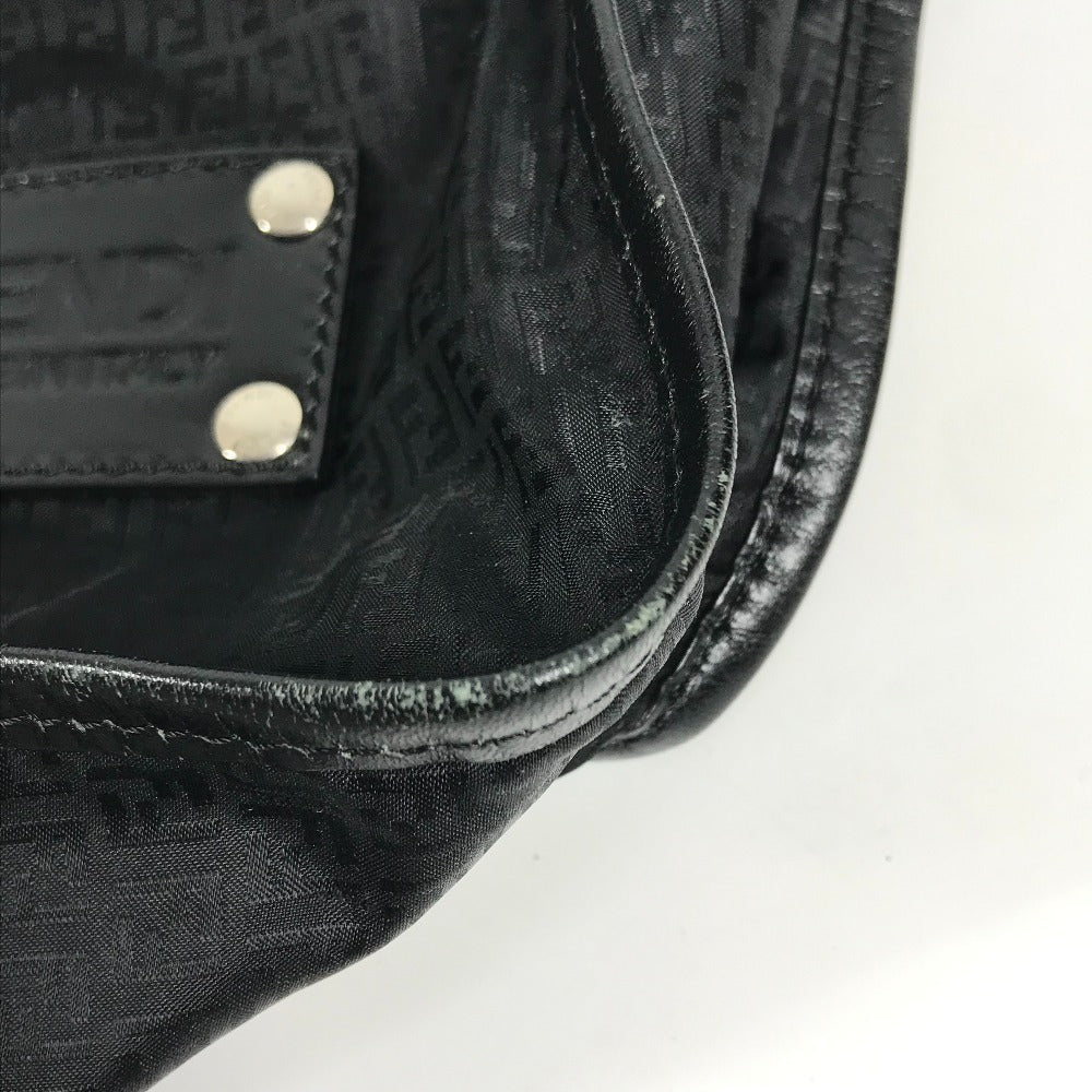 FENDI Shoulder Bag 7VA148 Leather / nylon black Zucca logo