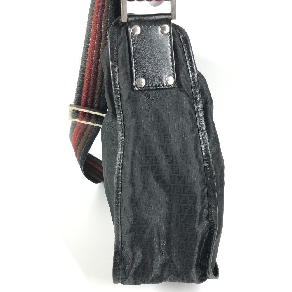 FENDI Shoulder Bag 7VA148 Leather / nylon black Zucca logo