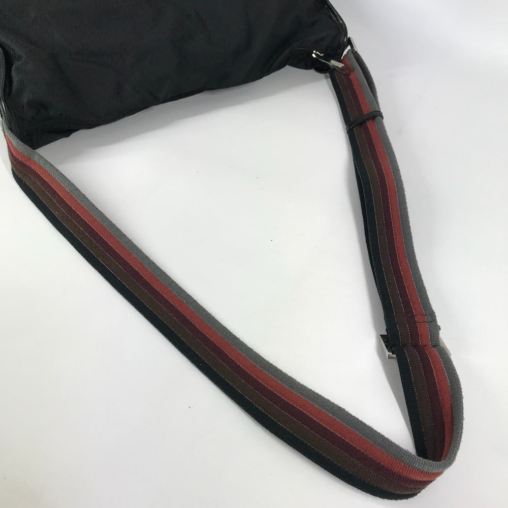 FENDI Shoulder Bag 7VA148 Leather / nylon black Zucca logo