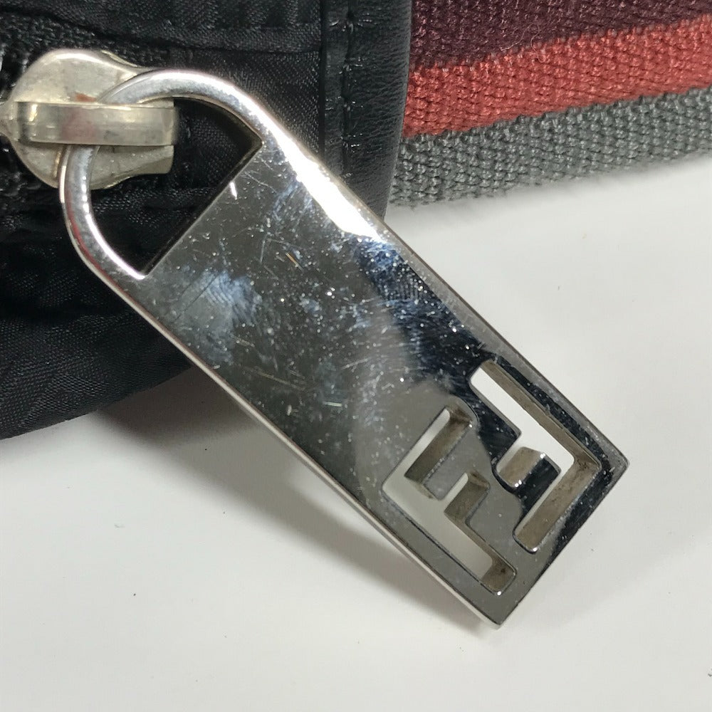 FENDI Shoulder Bag 7VA148 Leather / nylon black Zucca logo