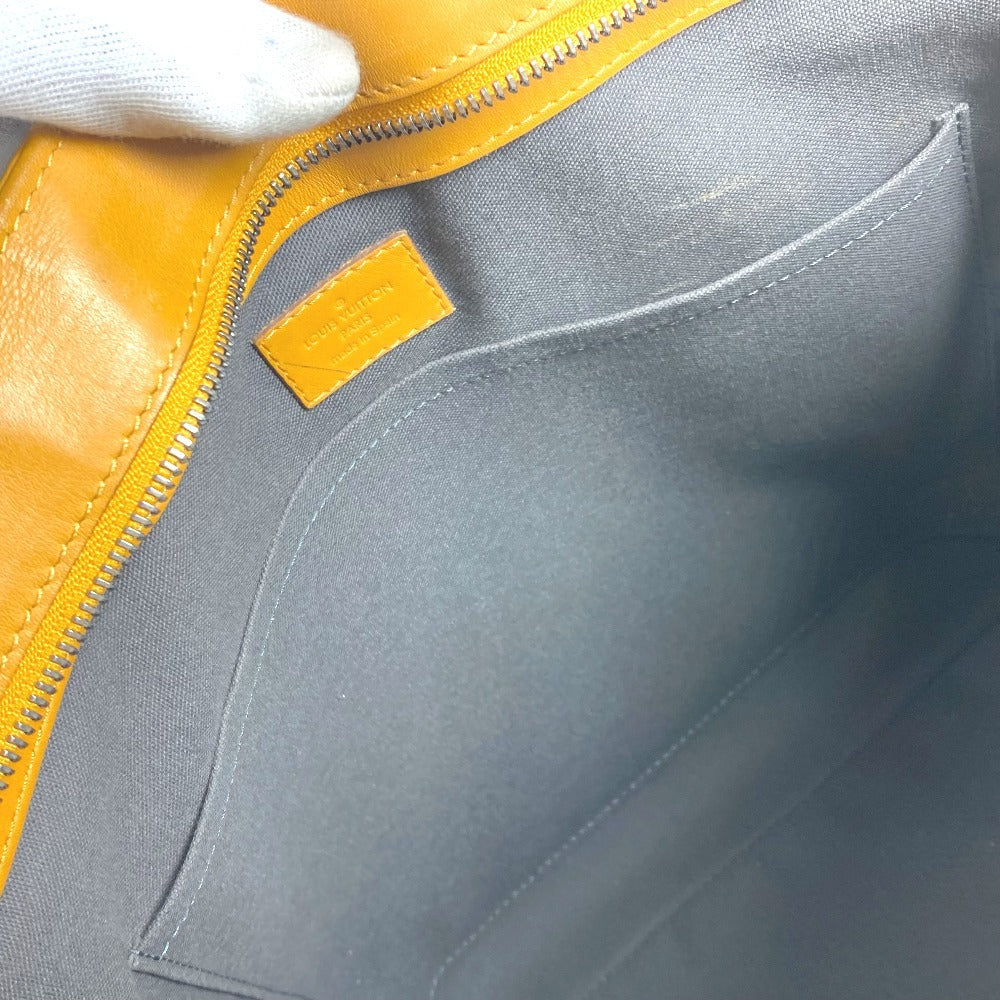 LOUIS VUITTON Tote Bag N41228 Damier Anfini Leather yellow Damier Anfini Tadao