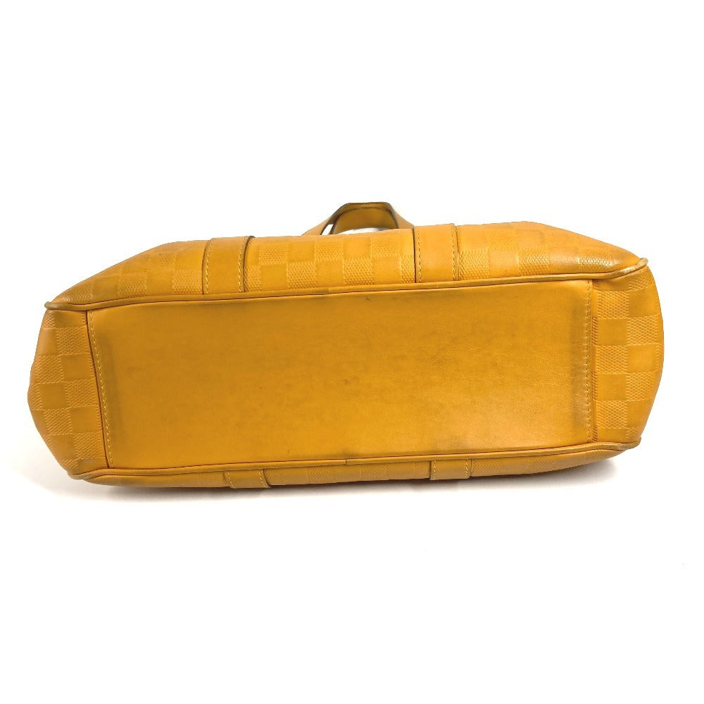 LOUIS VUITTON Tote Bag N41228 Damier Anfini Leather yellow Damier Anfini Tadao