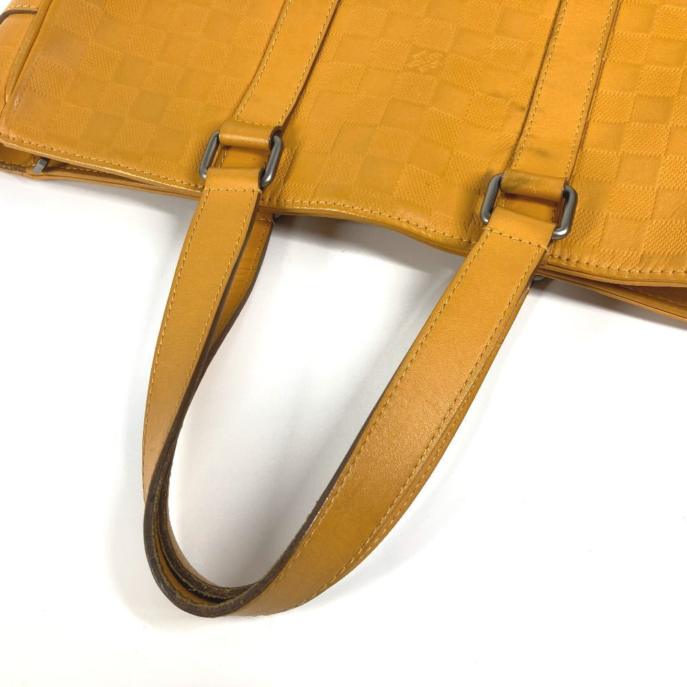 LOUIS VUITTON Tote Bag N41228 Damier Anfini Leather yellow Damier Anfini Tadao