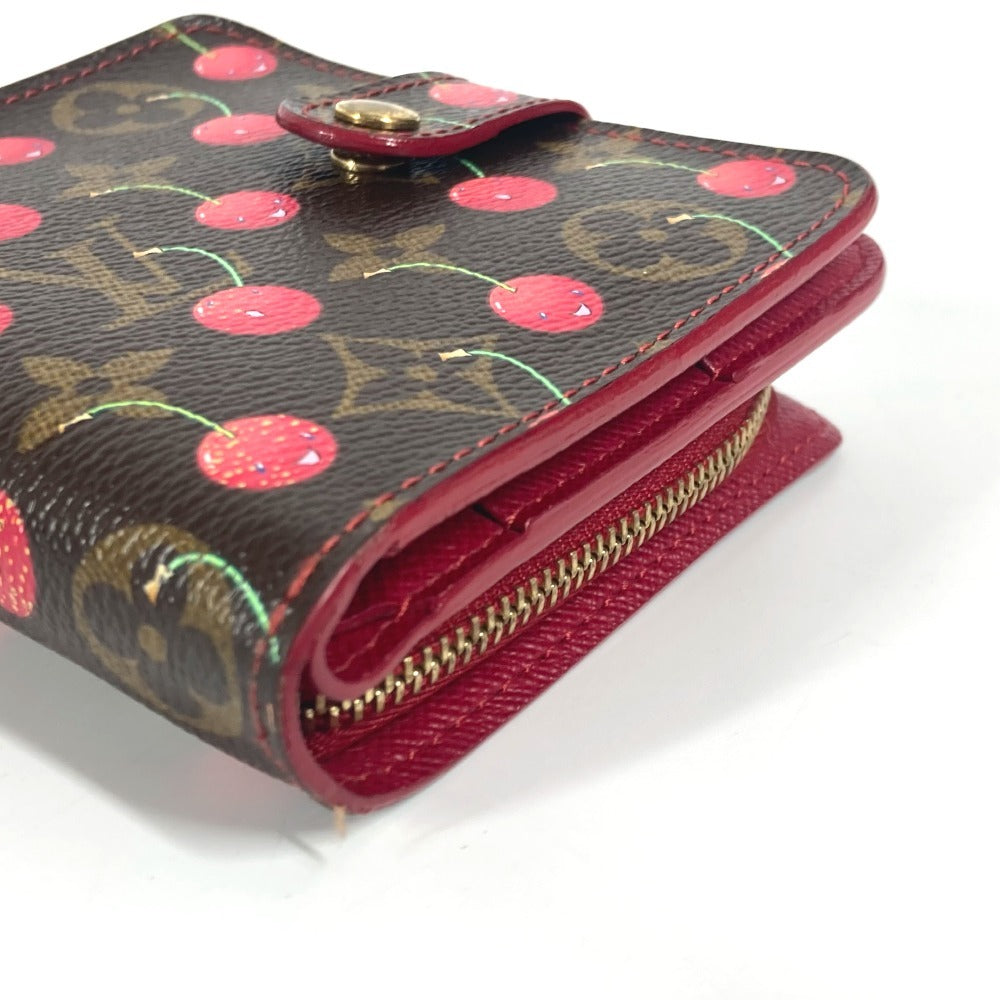 LOUIS VUITTON Folded wallet M95005 Monogram Cherry Canvas Red Monogram Cherry by Takashi Murakami Compact zip
