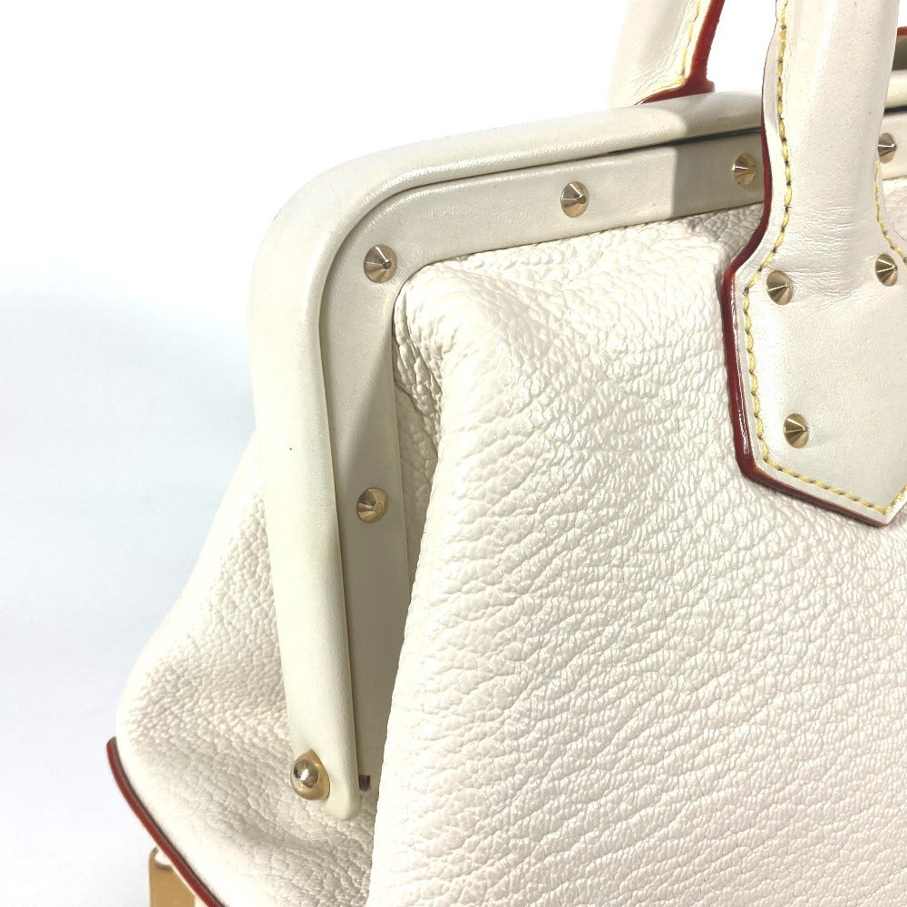 LOUIS VUITTON Handbag M91811 Suhari leather white Suhari Angénieux PM