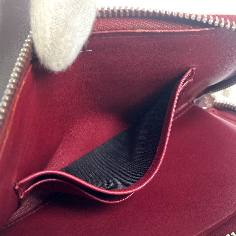 CHANEL Long Wallet Purse leather blue CC COCO Mark logo L-shaped zipper Matelasse quilting