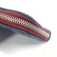 CHANEL Long Wallet Purse leather blue CC COCO Mark logo L-shaped zipper Matelasse quilting