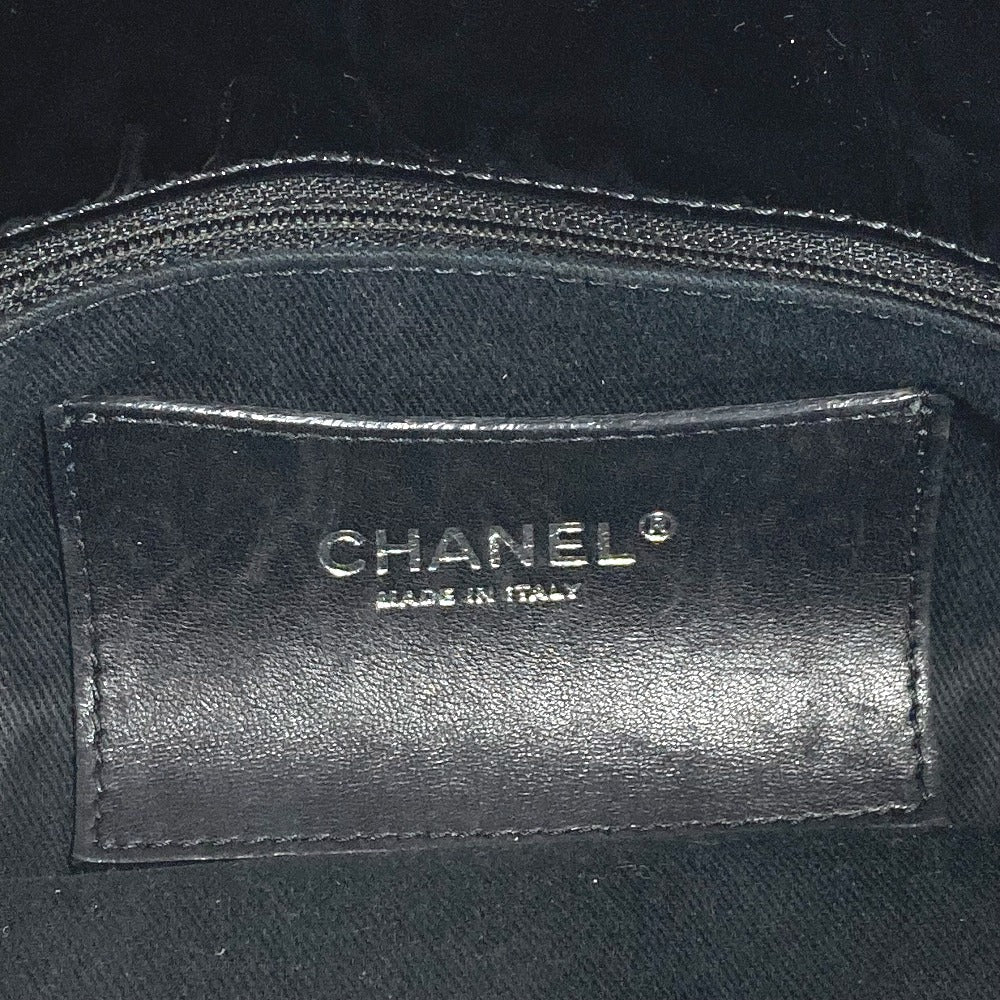 CHANEL Shoulder Bag enamel black Mademoiselle boring bag CC COCO Mark logo Matelasse quilting