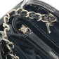 CHANEL Shoulder Bag enamel black Mademoiselle boring bag CC COCO Mark logo Matelasse quilting