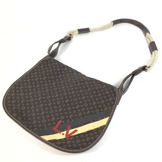 LOUIS VUITTON Shoulder Bag M40021 Monogram Mini-LinCanvas Brown Monogram mini run Aman