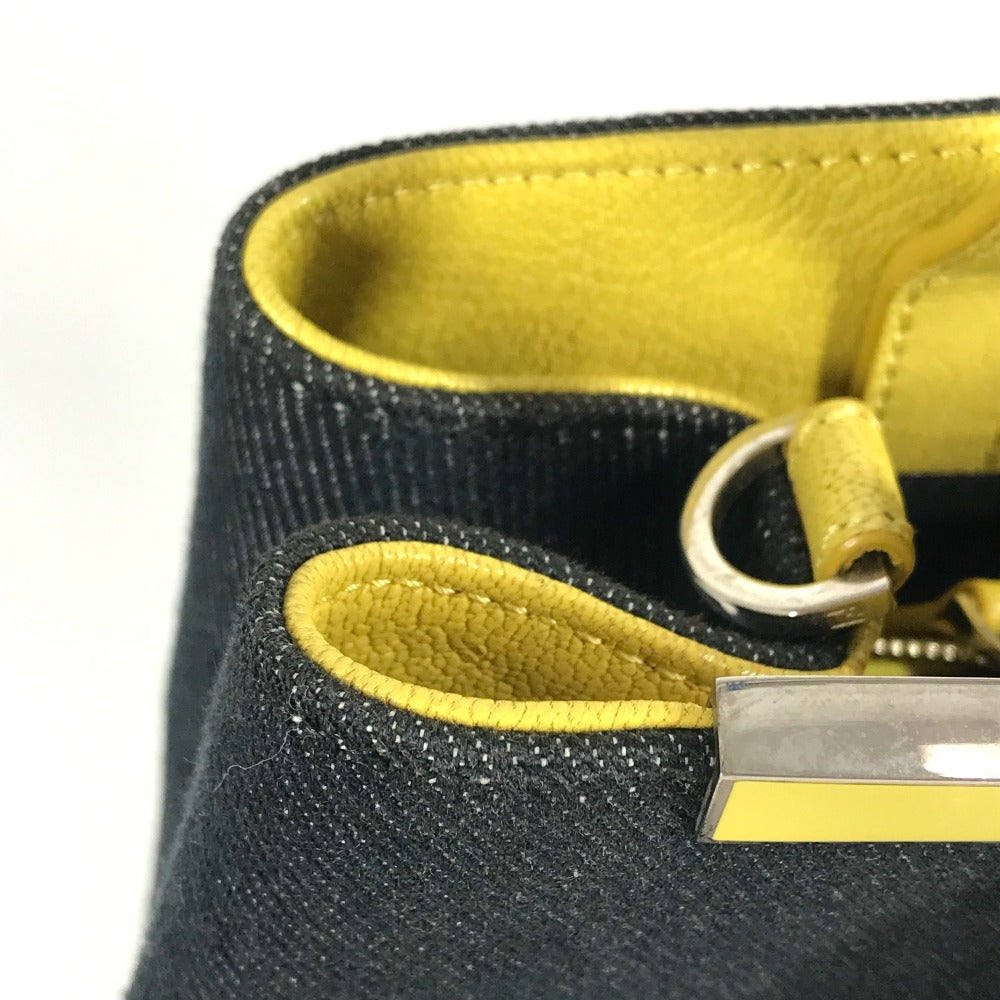 FENDI Handbag 8BH253 Denim, Leather blue Petit Twojours Petit Twojours
