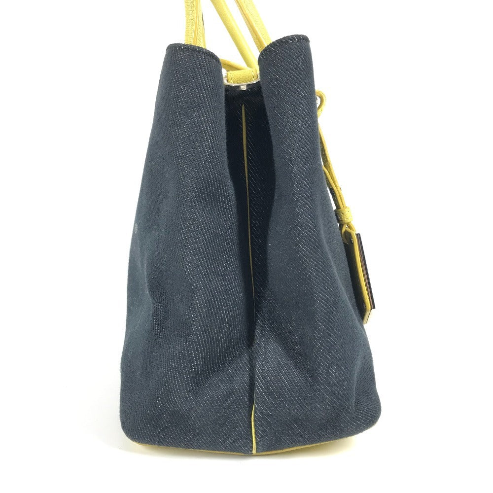 FENDI Handbag 8BH253 Denim, Leather blue Petit Twojours Petit Twojours