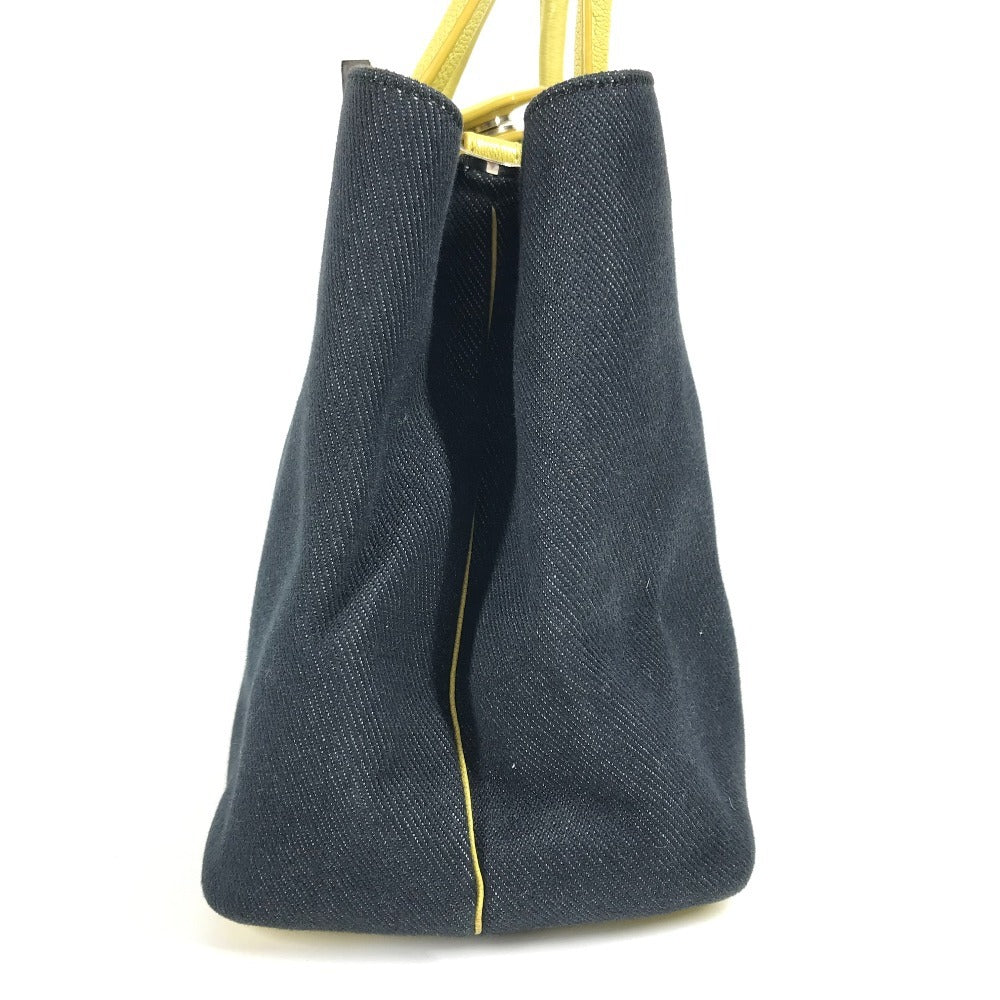 FENDI Handbag 8BH253 Denim, Leather blue Petit Twojours Petit Twojours