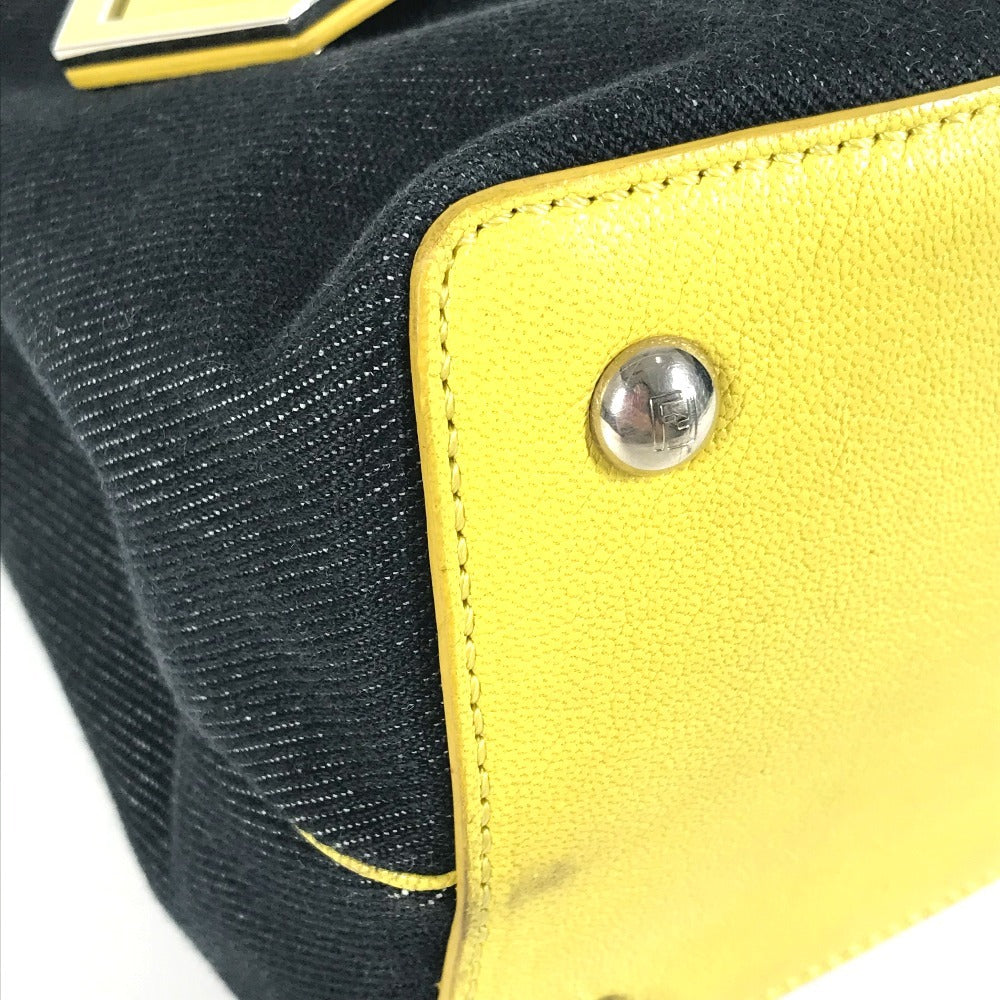FENDI Handbag 8BH253 Denim, Leather blue Petit Twojours Petit Twojours