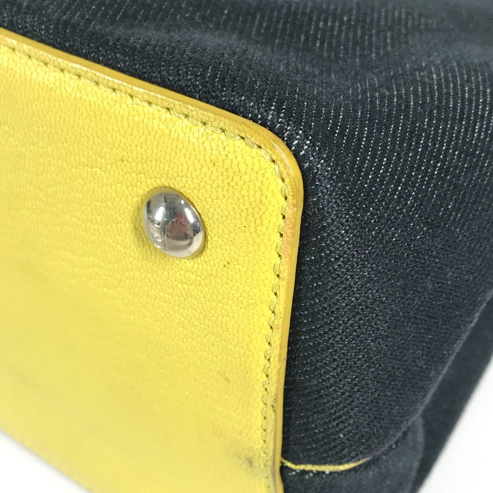 FENDI Handbag 8BH253 Denim, Leather blue Petit Twojours Petit Twojours