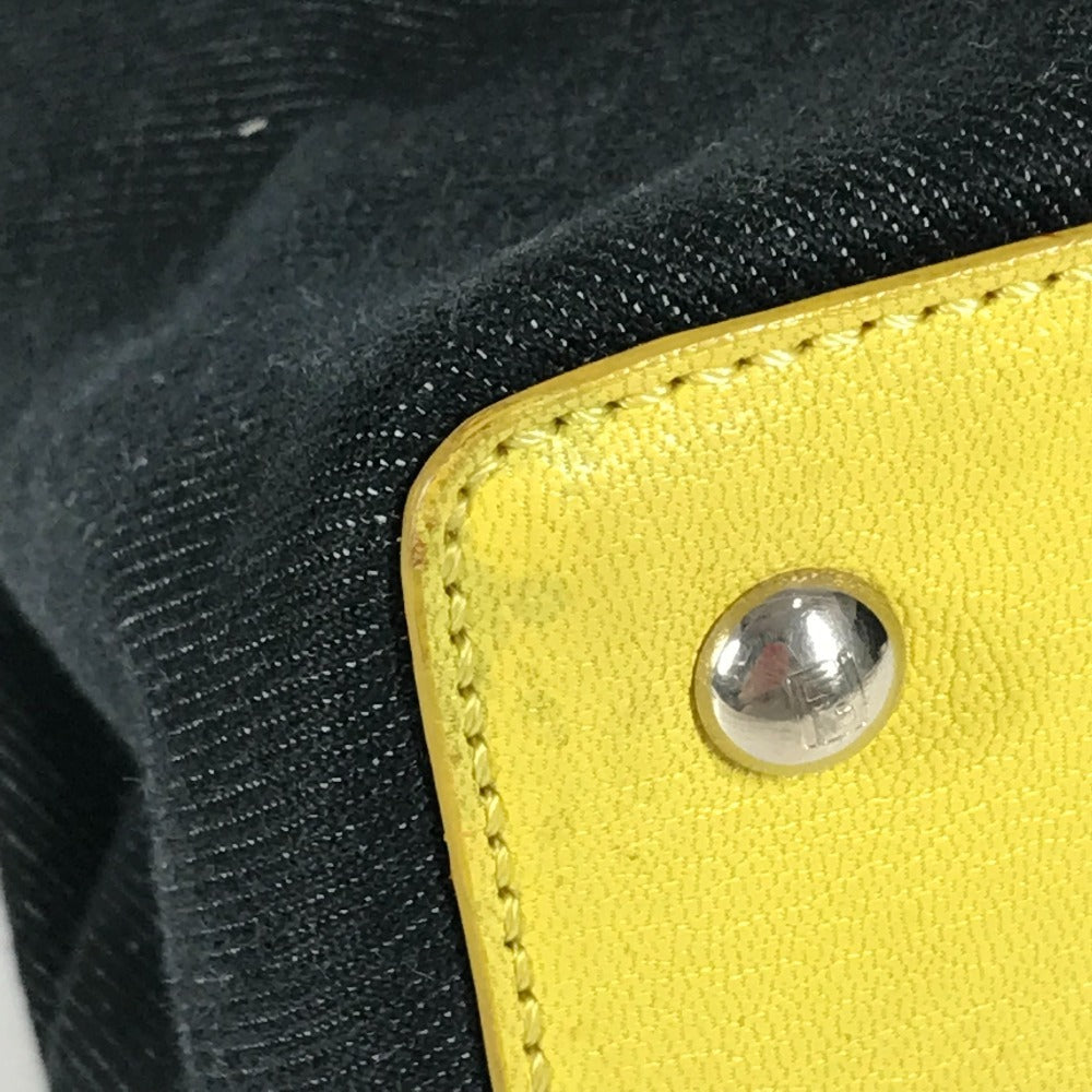FENDI Handbag 8BH253 Denim, Leather blue Petit Twojours Petit Twojours