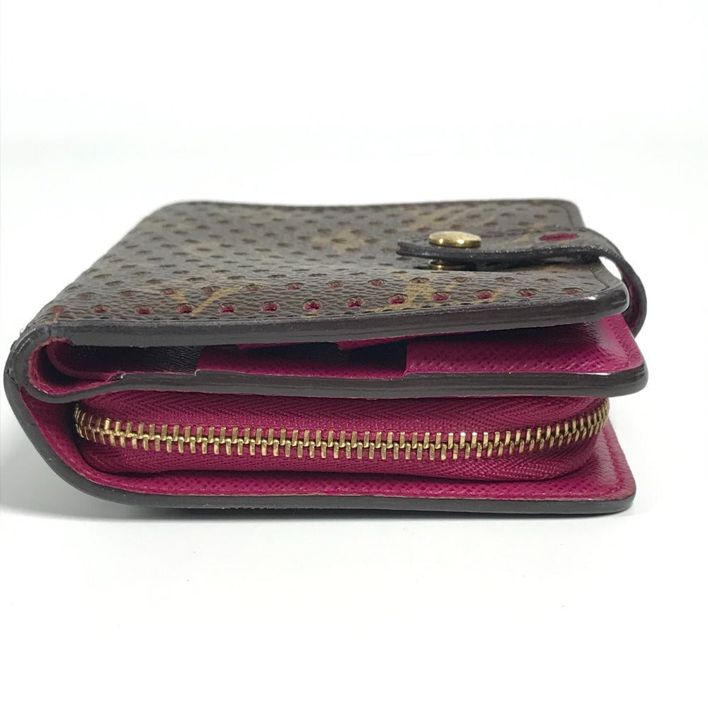 LOUIS VUITTON Folded wallet M95188 Monogram canvas pink Monogram Perfo Compact zip