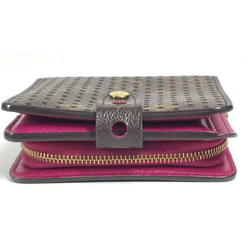 LOUIS VUITTON Folded wallet M95188 Monogram canvas pink Monogram Perfo Compact zip