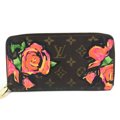 LOUIS VUITTON Long Wallet Purse M93759 Monogram canvas pink Monogram Rose Stephen Sprouse Zippy wallet