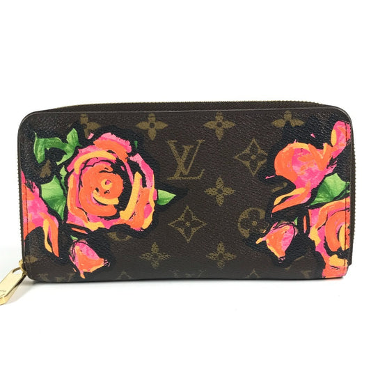 LOUIS VUITTON Long Wallet Purse M93759 Monogram canvas pink Monogram Rose Stephen Sprouse Zippy wallet