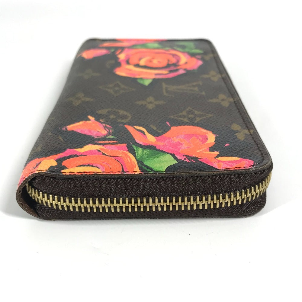 LOUIS VUITTON Long Wallet Purse M93759 Monogram canvas pink Monogram Rose Stephen Sprouse Zippy wallet